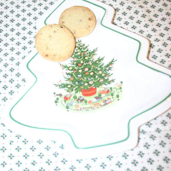 Pfaltzgraff Porcelain Christmas Tree Serving Dish B-226 - Picture 5 of 6